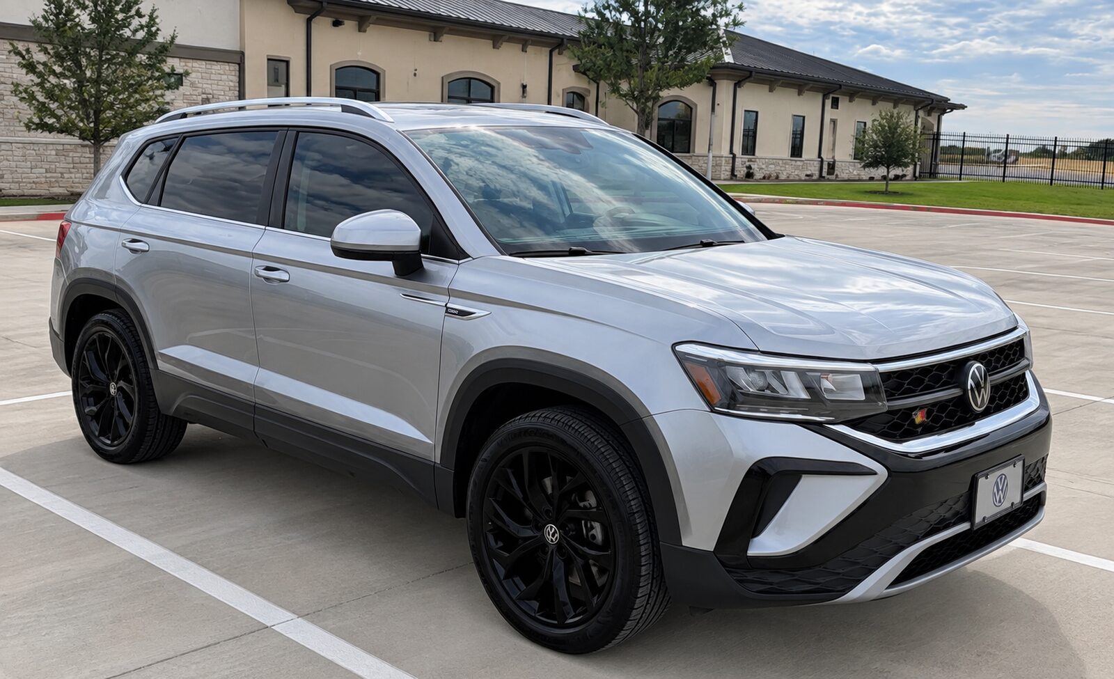 Silver 2024 Volkswagen Taos SUV available to rent in Granbury, TX